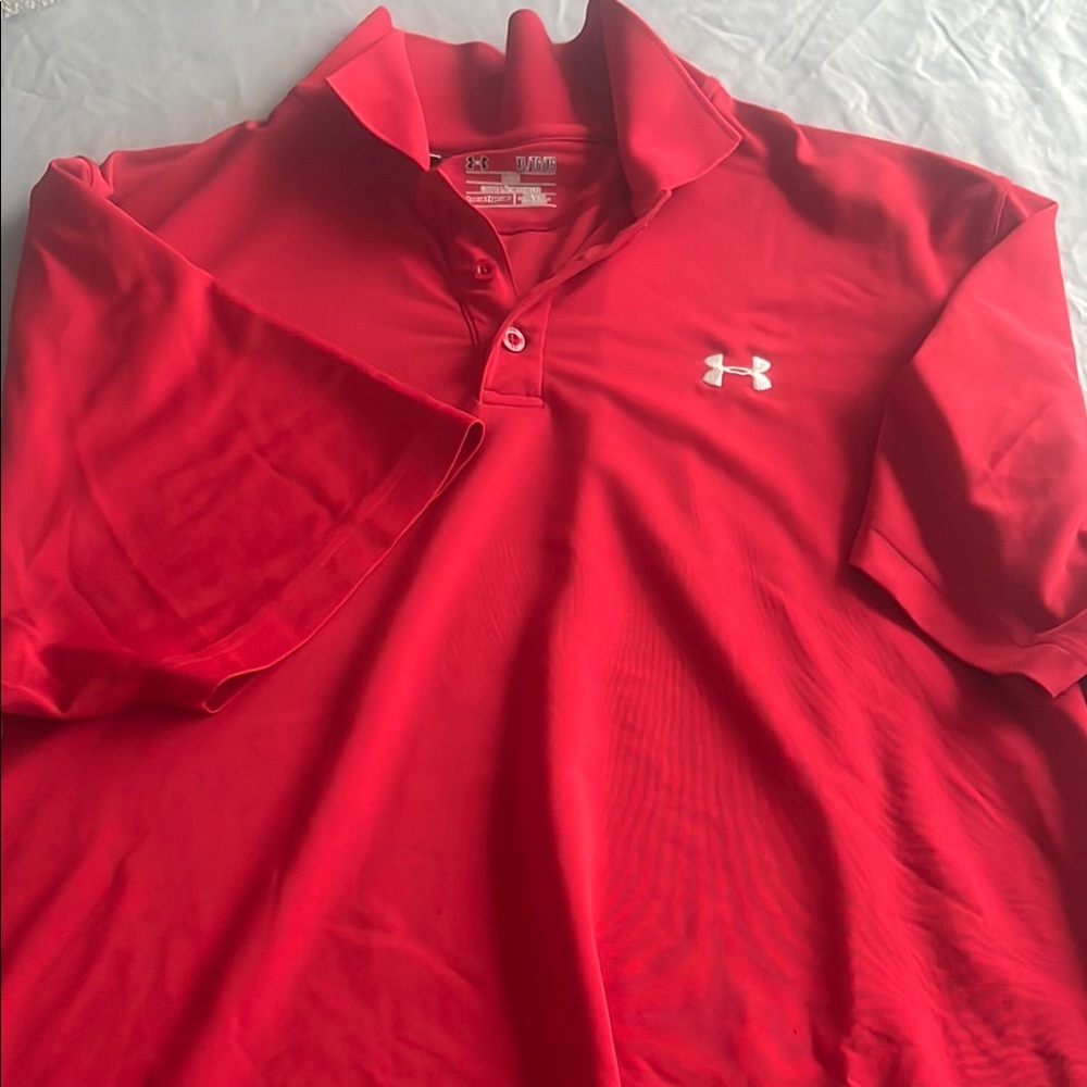 Under Armour Red Performance Polo Shirt